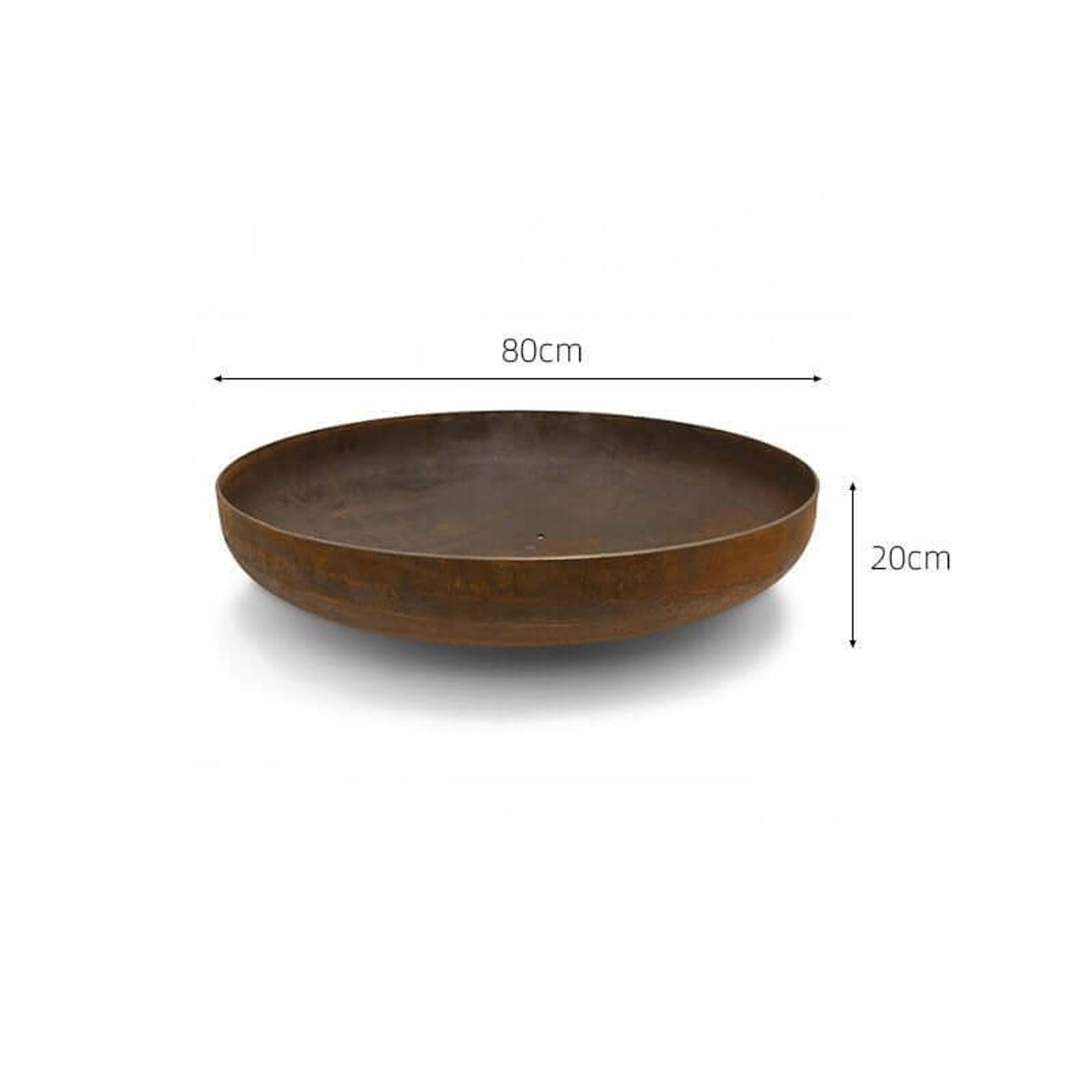 Corten Steel Fire Pit Bowl – 80cm Outdoor Brazier (Grill Accessories Not Included) gallery detail image