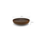 Outdoor Brazier Fire Pit Bowl - Natural Rust Patina Finish Corten Steel 80cm gallery detail image