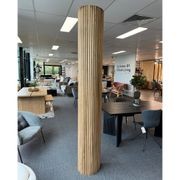 WOODFLEX Flexible Solid Paulownia Wood Slat Wall Panel -  2700mm x 600mm - Half Round gallery detail image