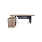 HAMLIN Executive Office Desk with Left Return 2.2M - Tobacco gallery detail image