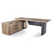HAMLIN Executive Office Desk with Left Return 2.2M - Tobacco gallery detail image