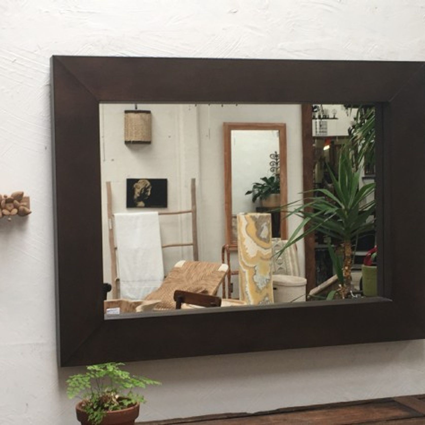 Luis Copper Finish Metal Framed Mirror gallery detail image