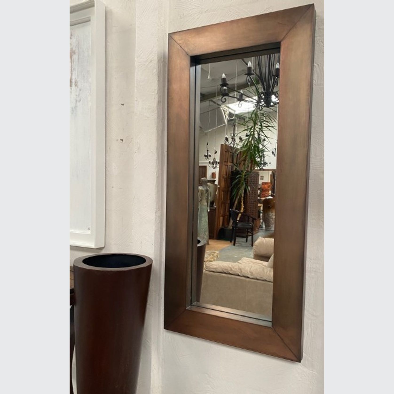 Luis Dress Metal Framed  Mirror, Copper Finish gallery detail image