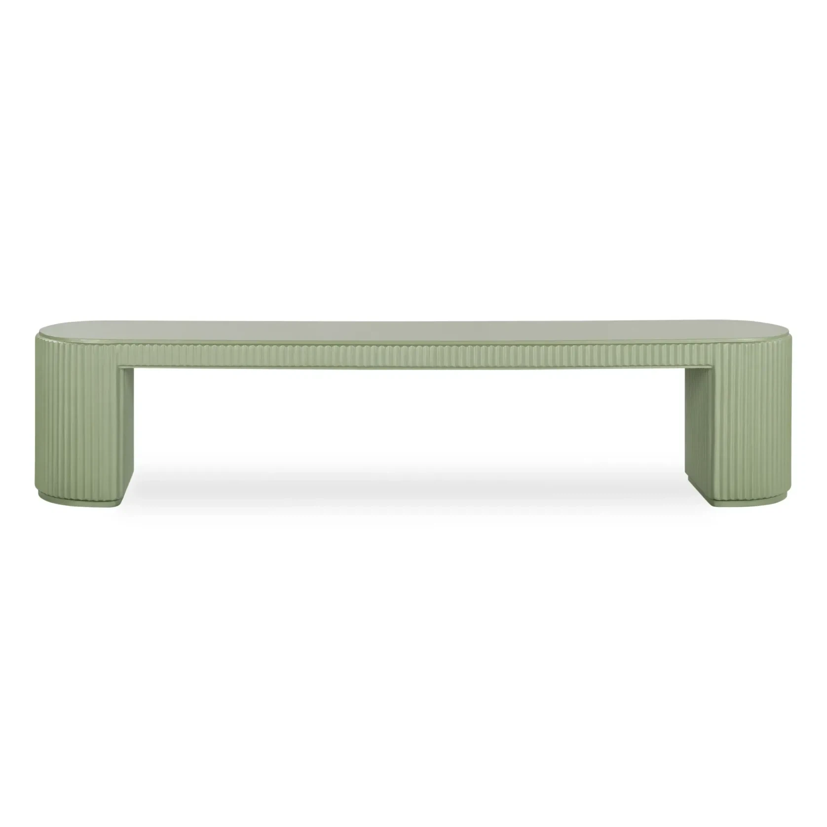 Nova Outdoor Dining Bench 210cm - Green Concrete gallery detail image