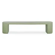 Nova Outdoor Dining Bench 210cm - Green Concrete gallery detail image