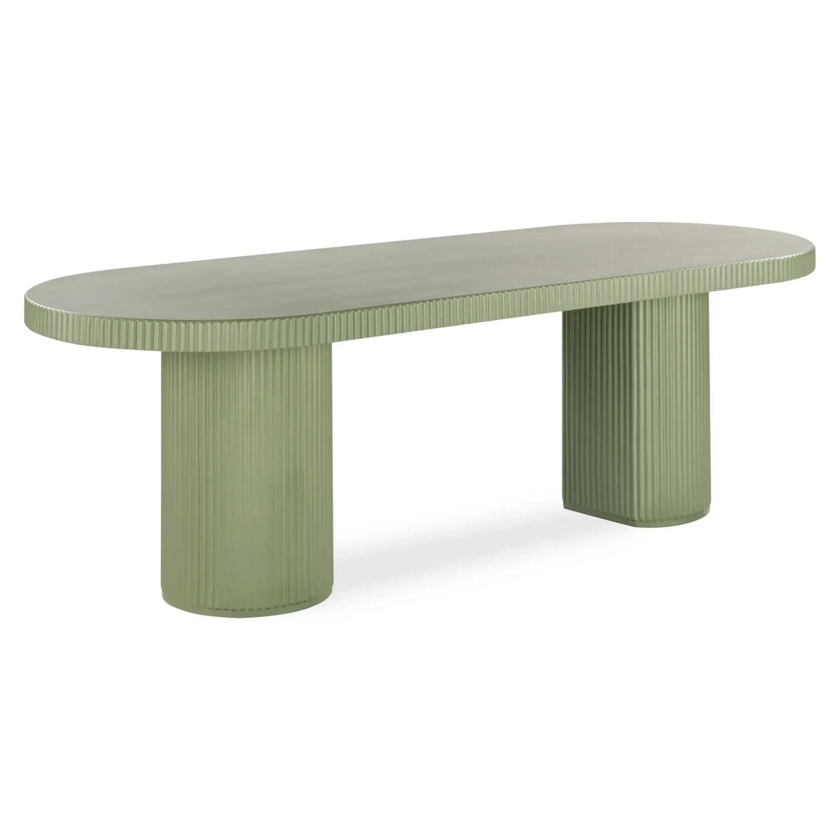 Nova Outdoor Dining Table 240cm - Green Concrete gallery detail image