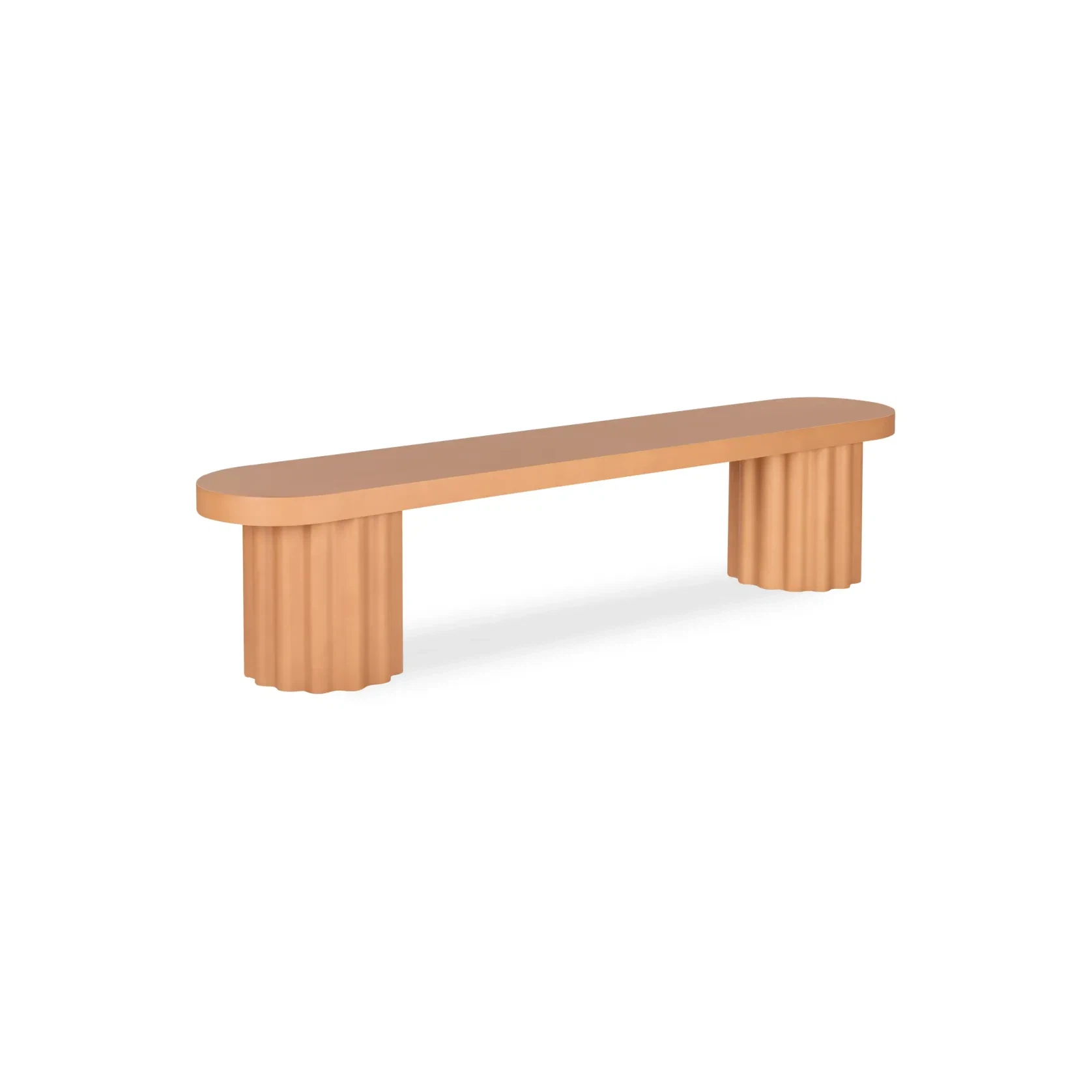 Flock Outdoor Dining Bench 210cm - Terracotta Concrete gallery detail image
