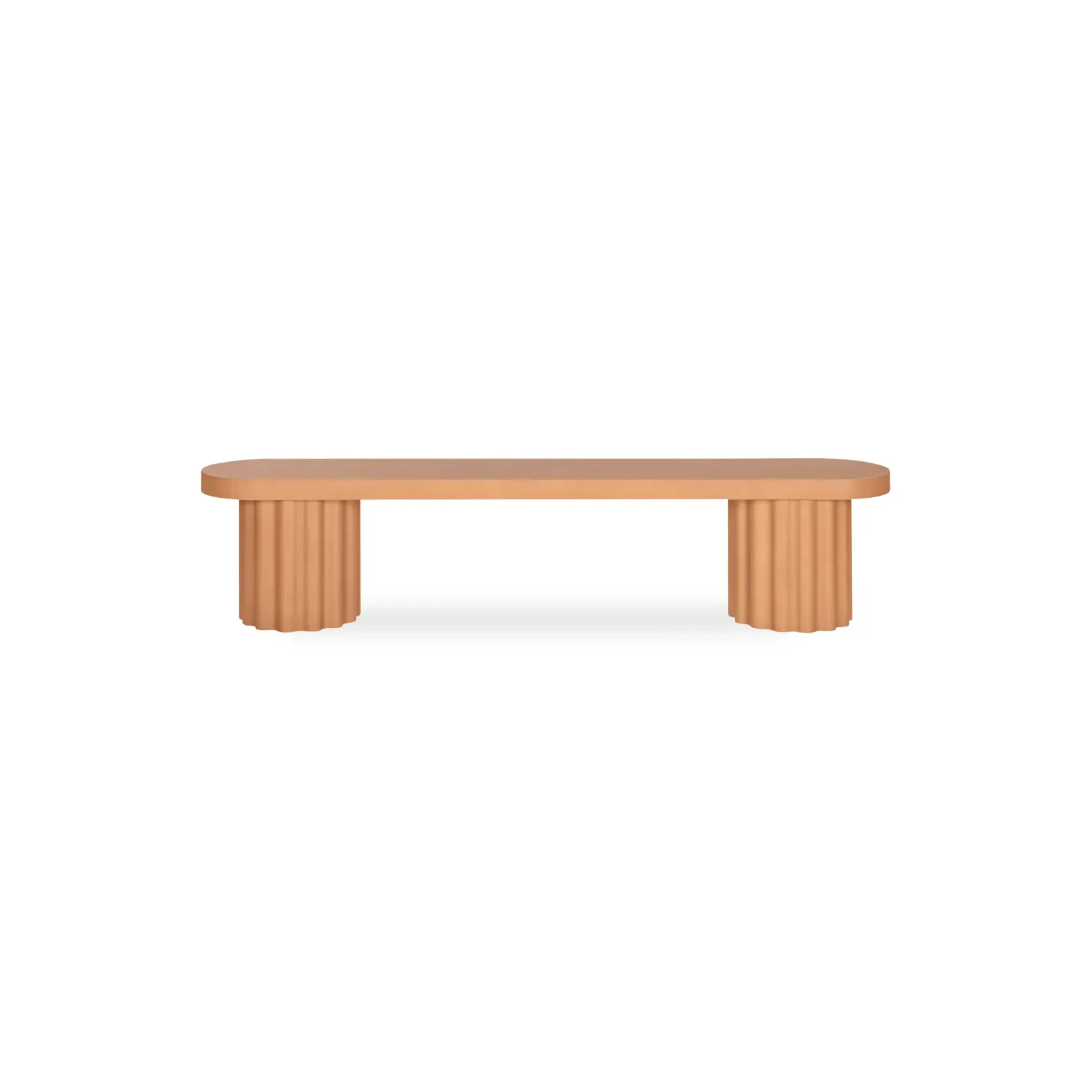 Flock Outdoor Dining Bench 210cm - Terracotta Concrete gallery detail image