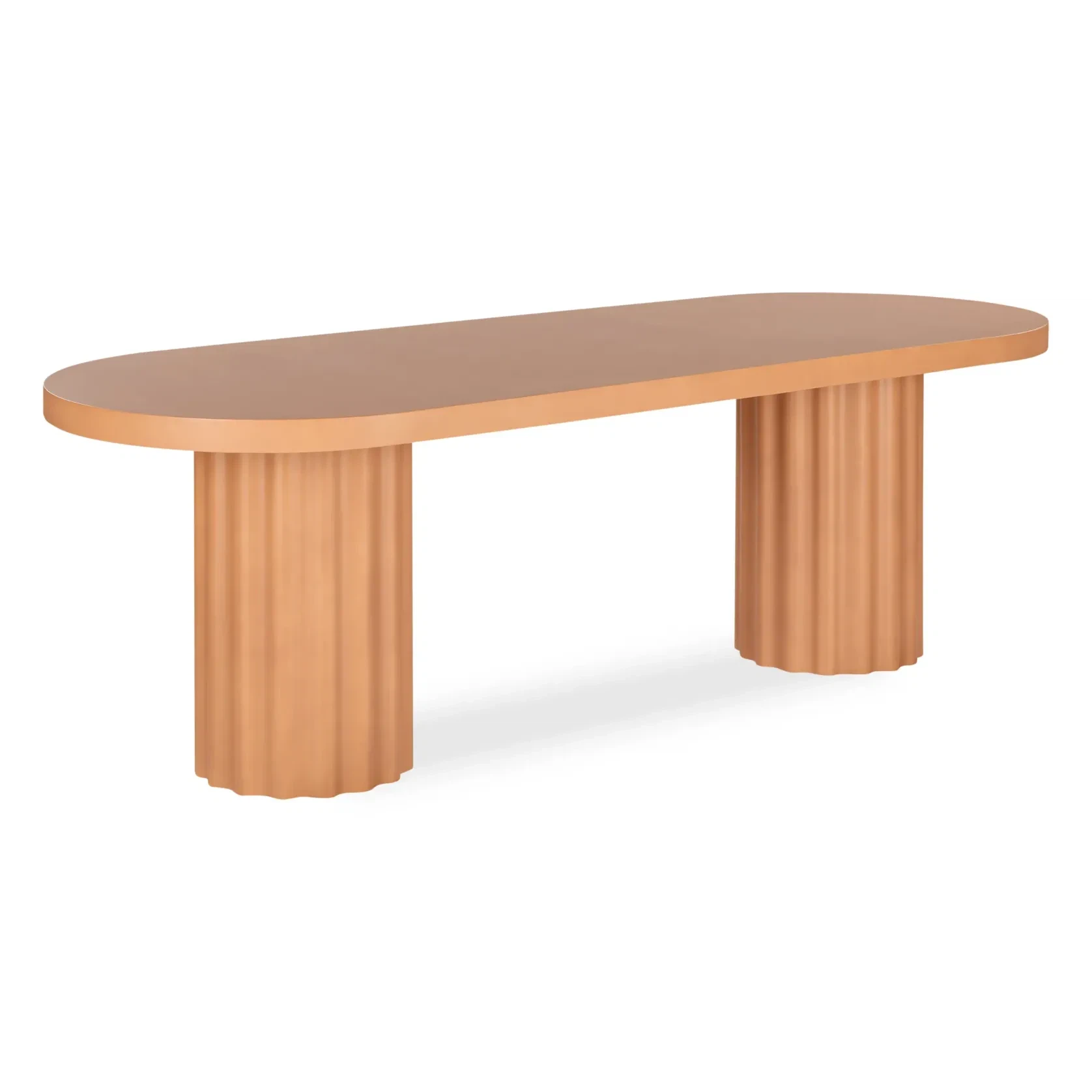 Flock Outdoor Dining Table 240cm - Terracotta Concrete gallery detail image