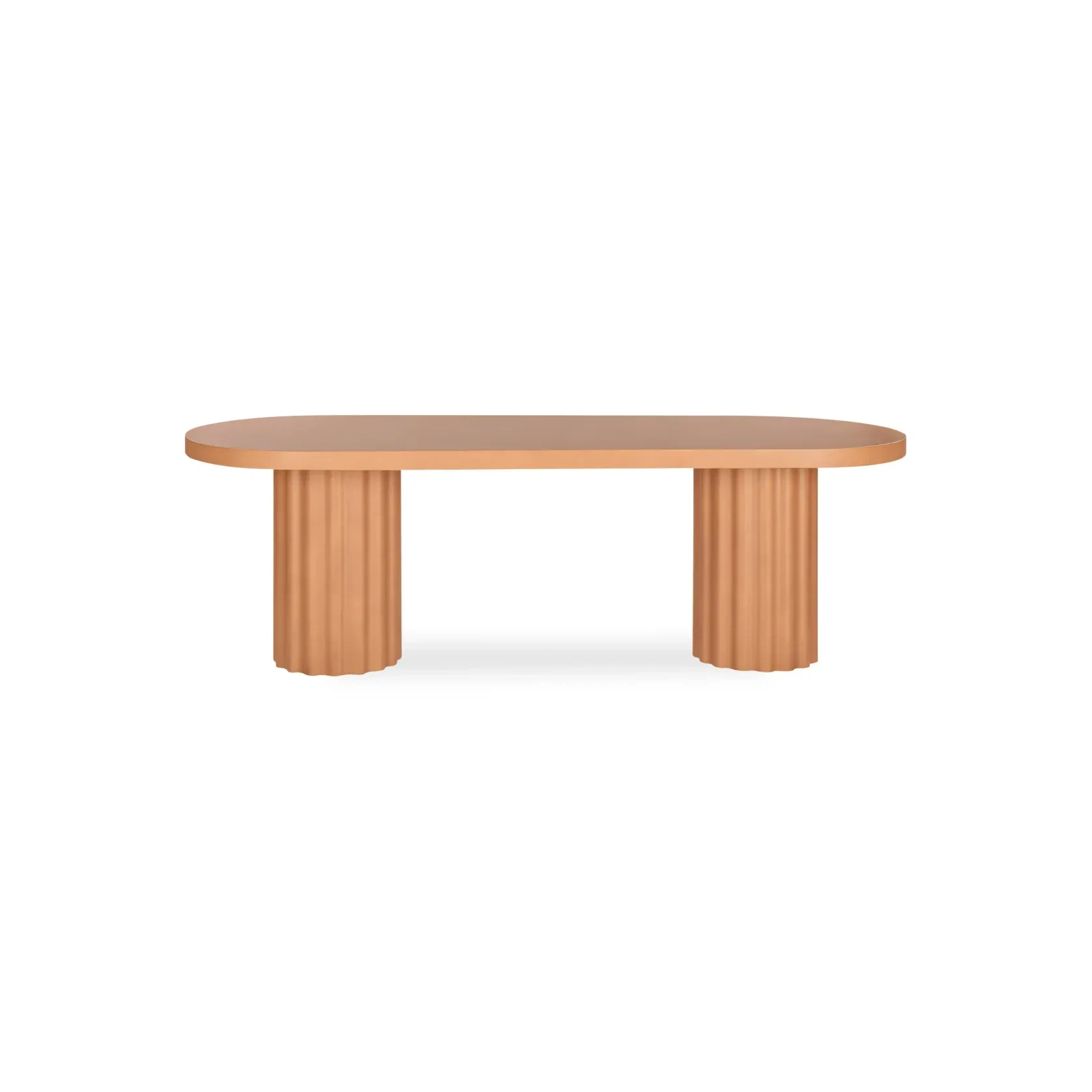 Flock Outdoor Dining Table 240cm - Terracotta Concrete gallery detail image