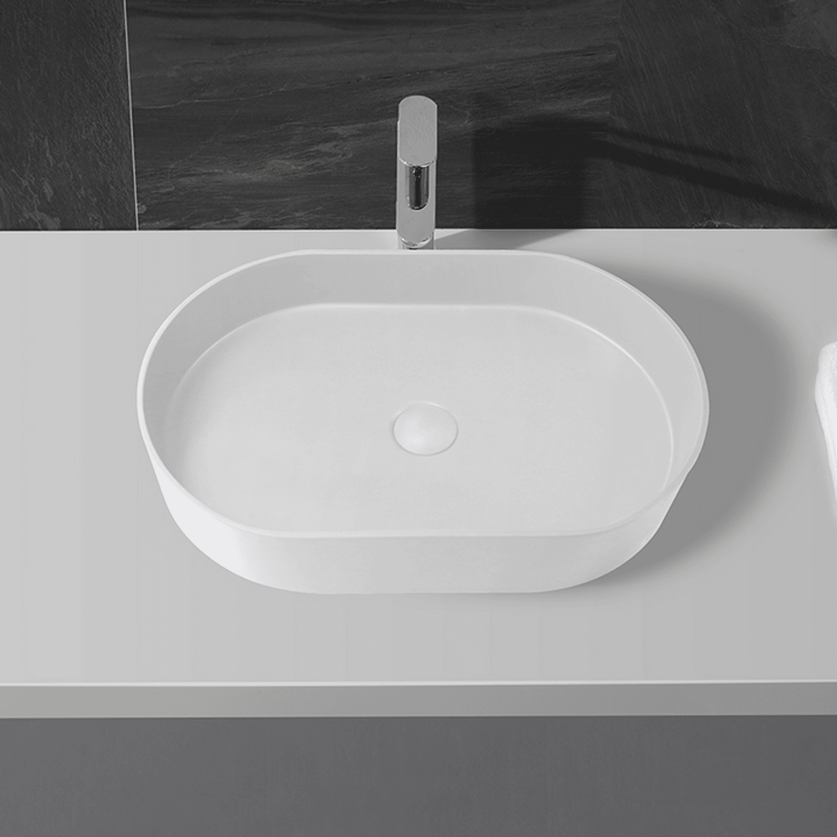 Fifth Avenue Plati Solid Surface Basin gallery detail image