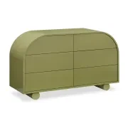 Muse 6 Drawer Chest - Olive gallery detail image