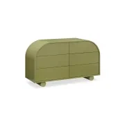 Muse 6 Drawer Chest - Olive gallery detail image