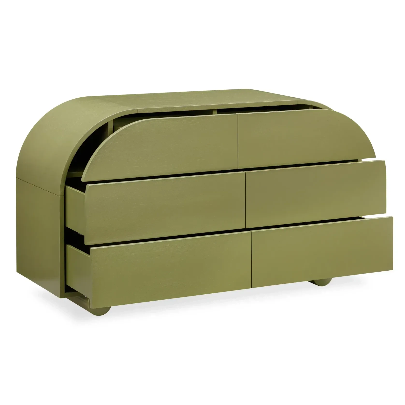 Muse 6 Drawer Chest - Olive gallery detail image