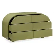 Muse 6 Drawer Chest - Olive gallery detail image