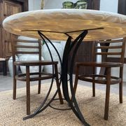 Table Cafe Style Onyx Top Iron Base Creams gallery detail image