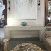 Consola Marqueteria Onyx Marble Console Table gallery detail image