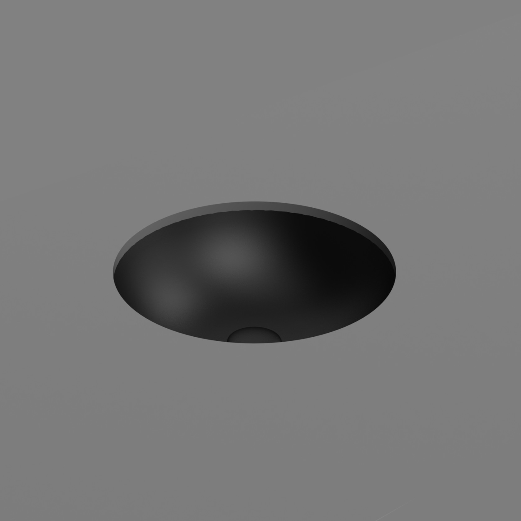 Pura 40 Round Undermount Basin Matt Black gallery detail image