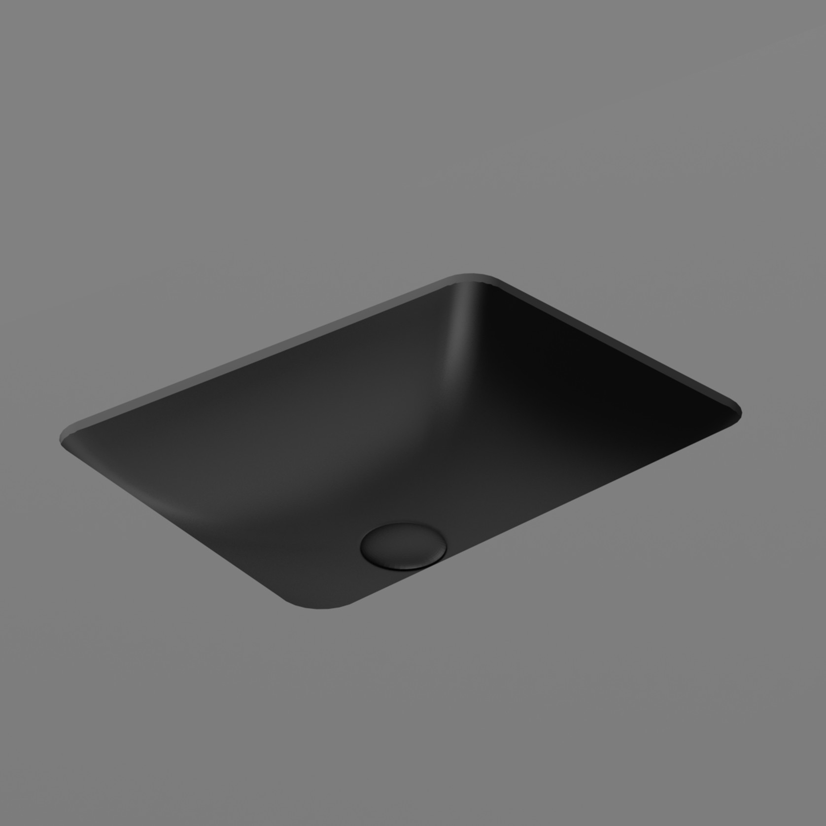 Pura 50 Rectangle Undermount Basin Matt Black gallery detail image