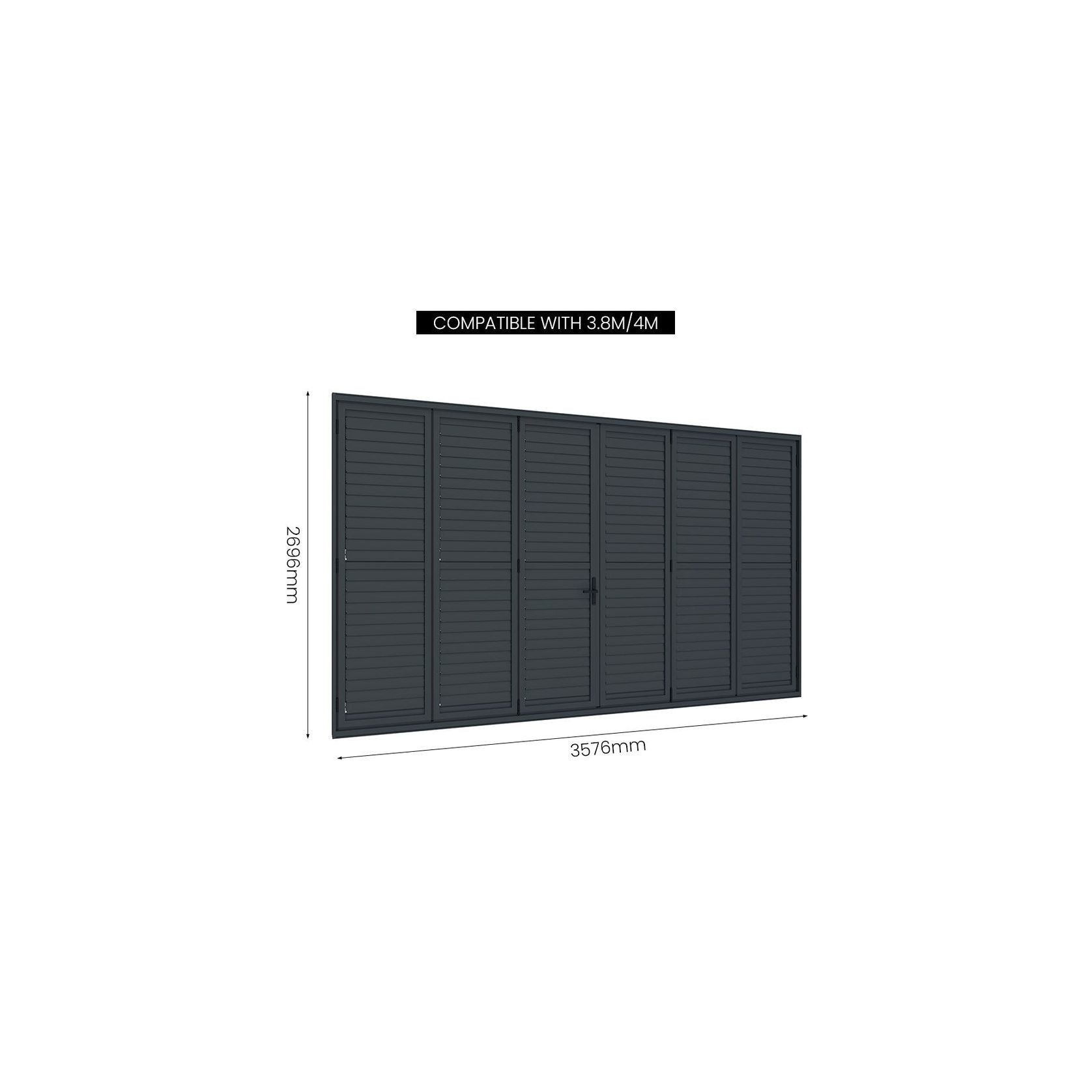 Bifold Shutter Wall For Pacific Wall Mounted Pergola gallery detail image