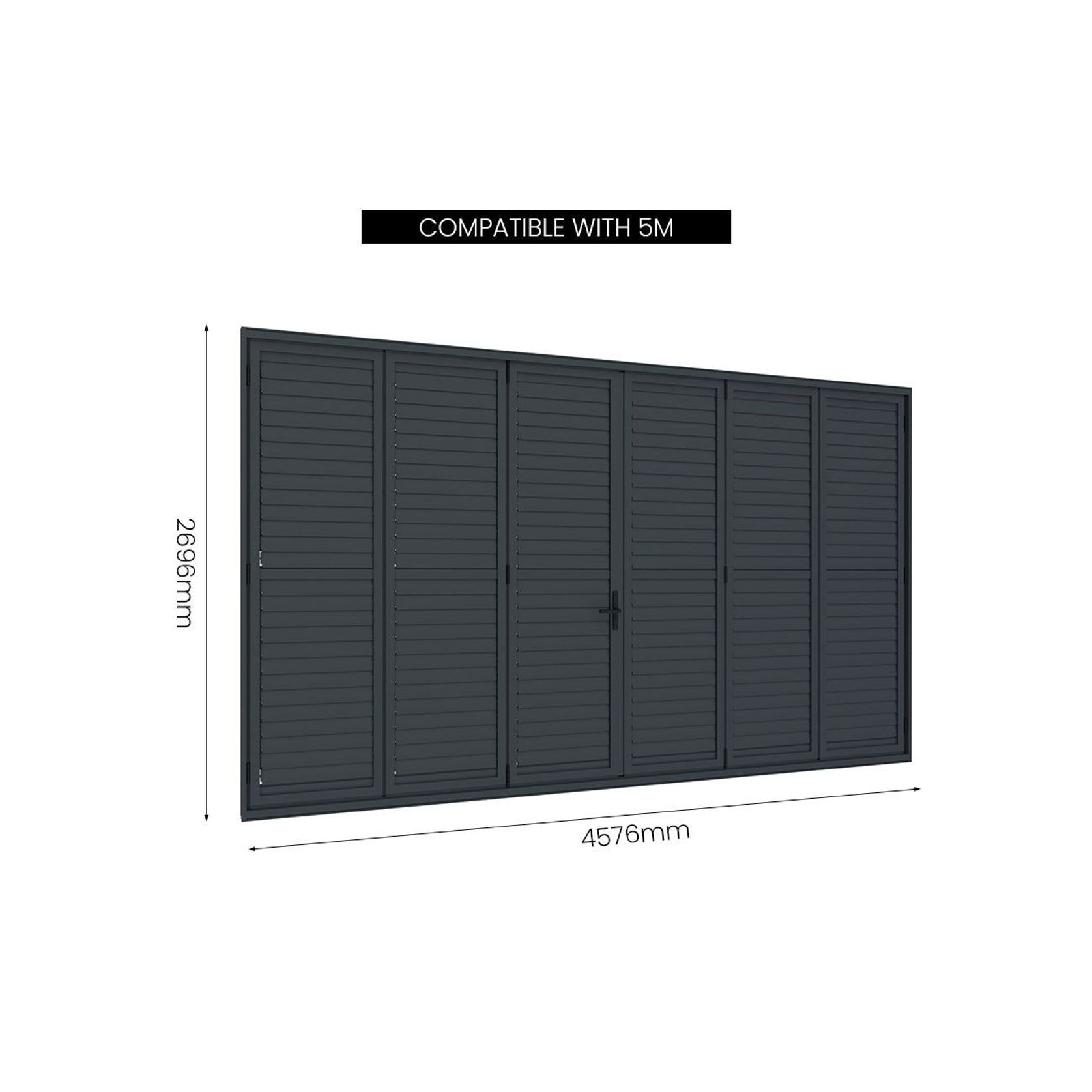 Bifold Shutter Wall For Pacific Wall Mounted Pergola gallery detail image
