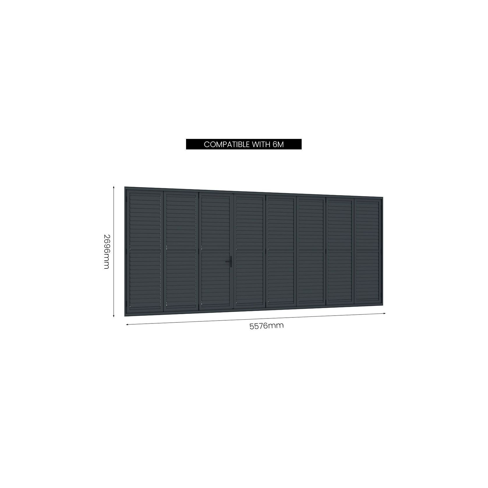 Bifold Shutter Wall For Pacific Wall Mounted Pergola gallery detail image