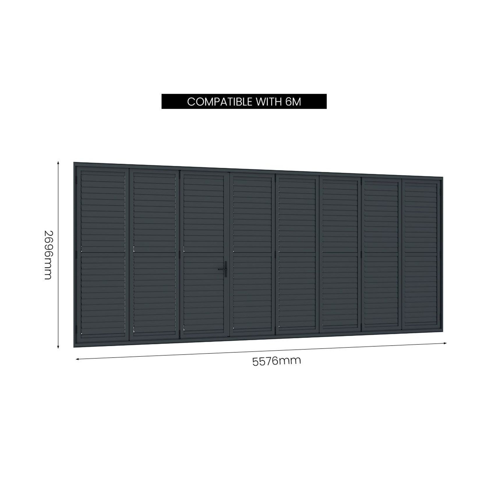 Bifold Shutter Wall For Pacific Wall Mounted Pergola gallery detail image