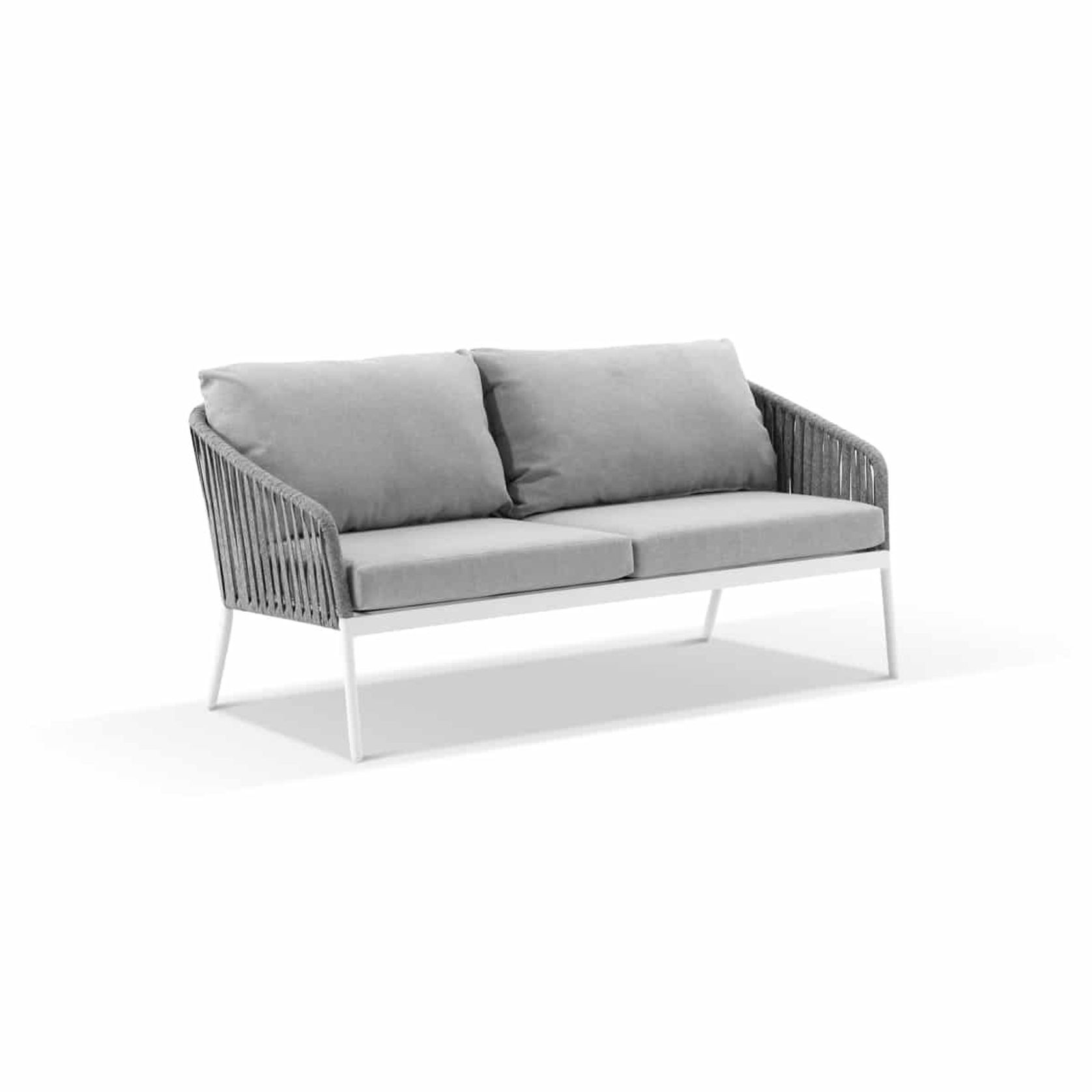 Palm 3pc Outdoor Rope Lounge Set | White gallery detail image