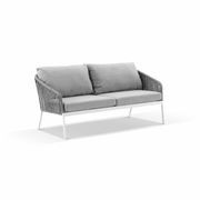 Palm 3pc Outdoor Rope Lounge Set | White gallery detail image