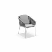 Cove Round Ceramic Table with Palm Chairs 5pc Set - White gallery detail image