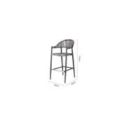 Parakeet Aluminium And Rattan Outdoor Patio Bar Chair gallery detail image