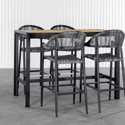 Parakeet Aluminium And Rattan Outdoor Patio Bar Chair gallery detail image