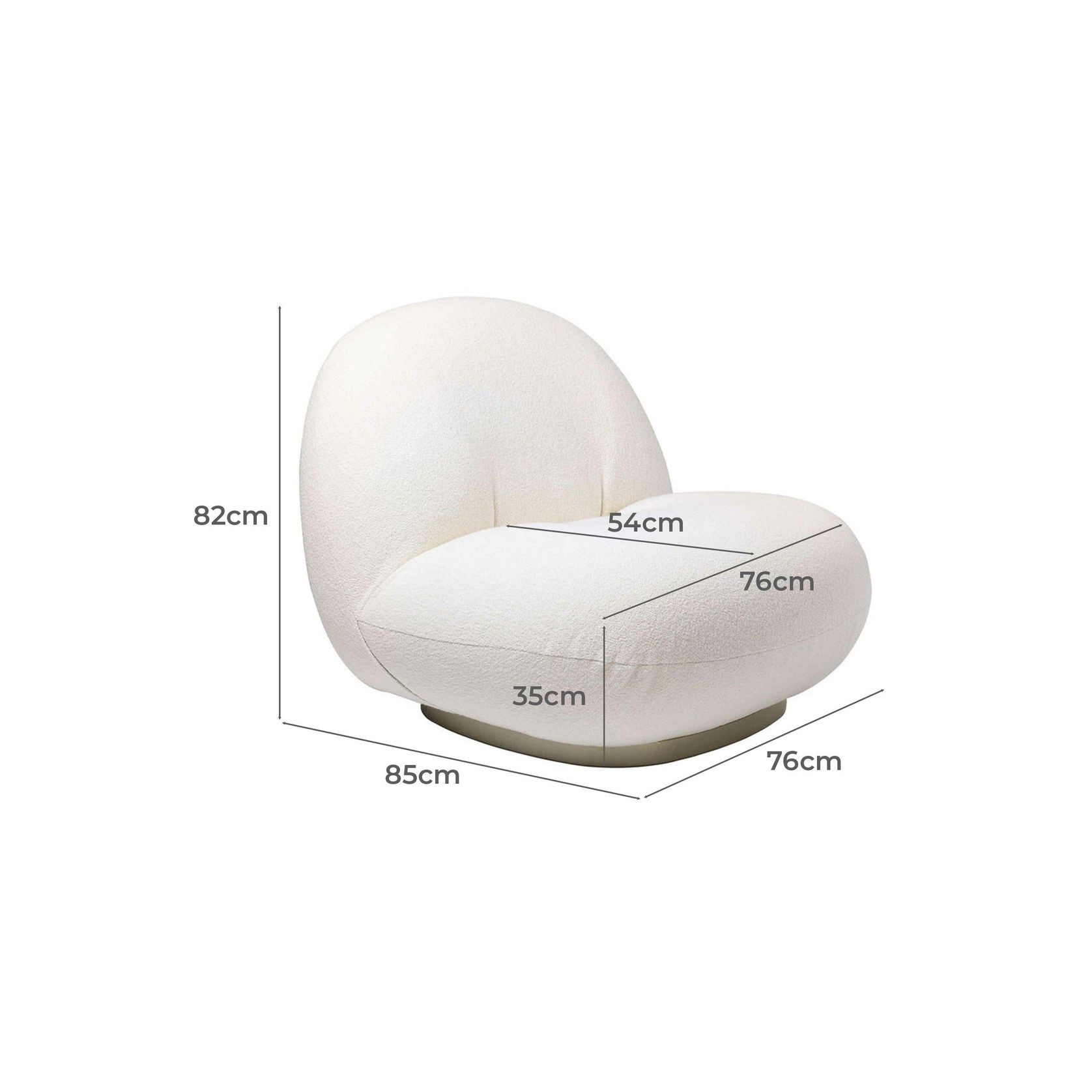 Luxury Occasional Boucle Accent Swivel Chair - Paris gallery detail image