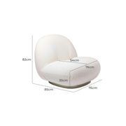 Luxury Occasional Boucle Accent Swivel Chair - Paris gallery detail image