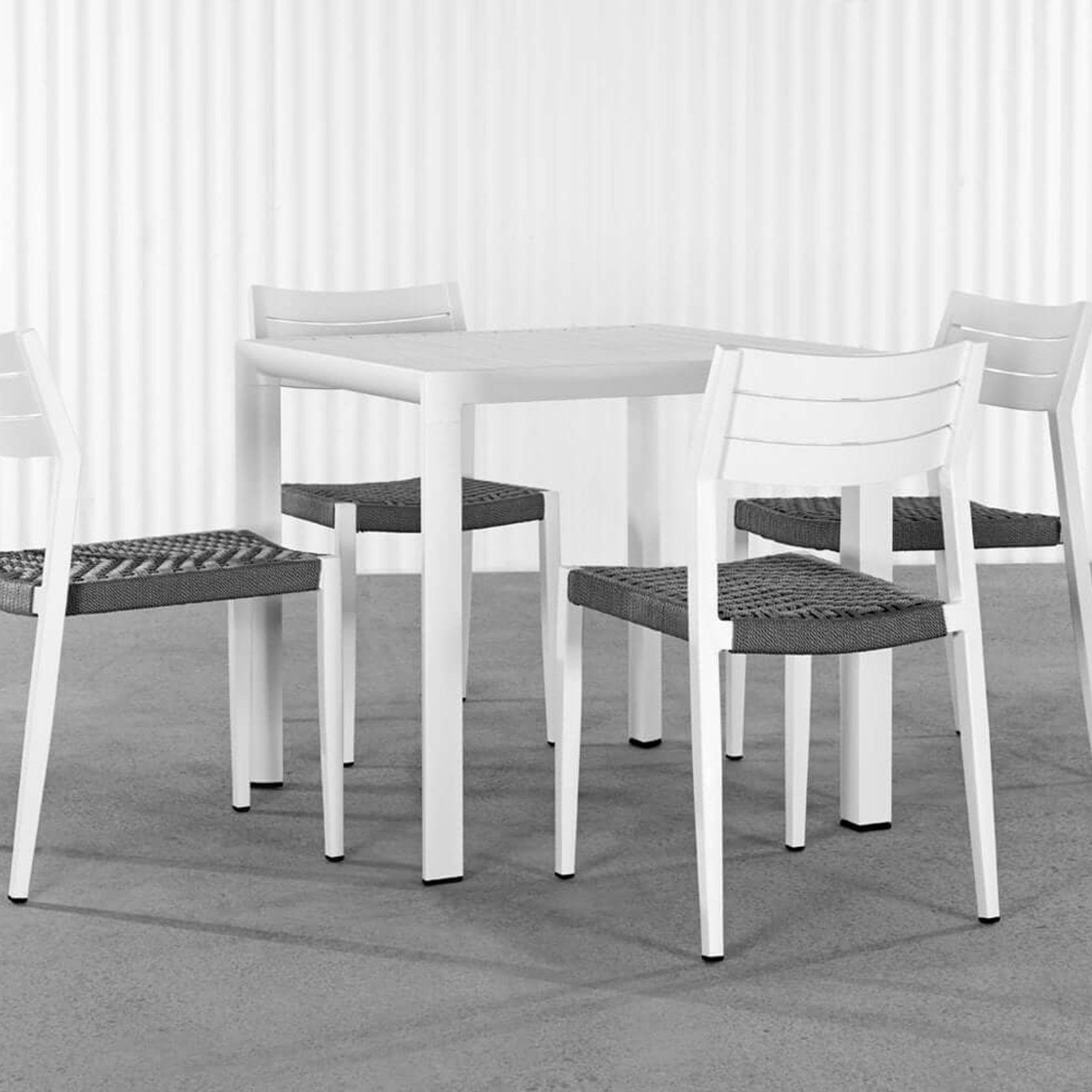 Passerine 2.0 Aluminium and Rope Outdoor Dining Chair gallery detail image