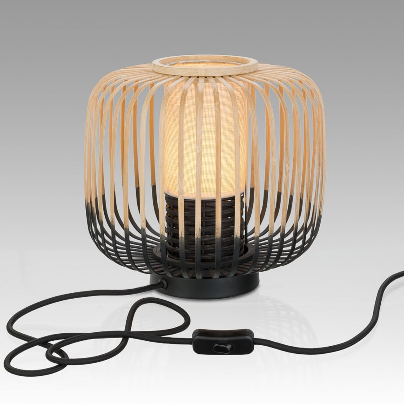 Pauanui Table Lamp 270 (Natural/Black) gallery detail image