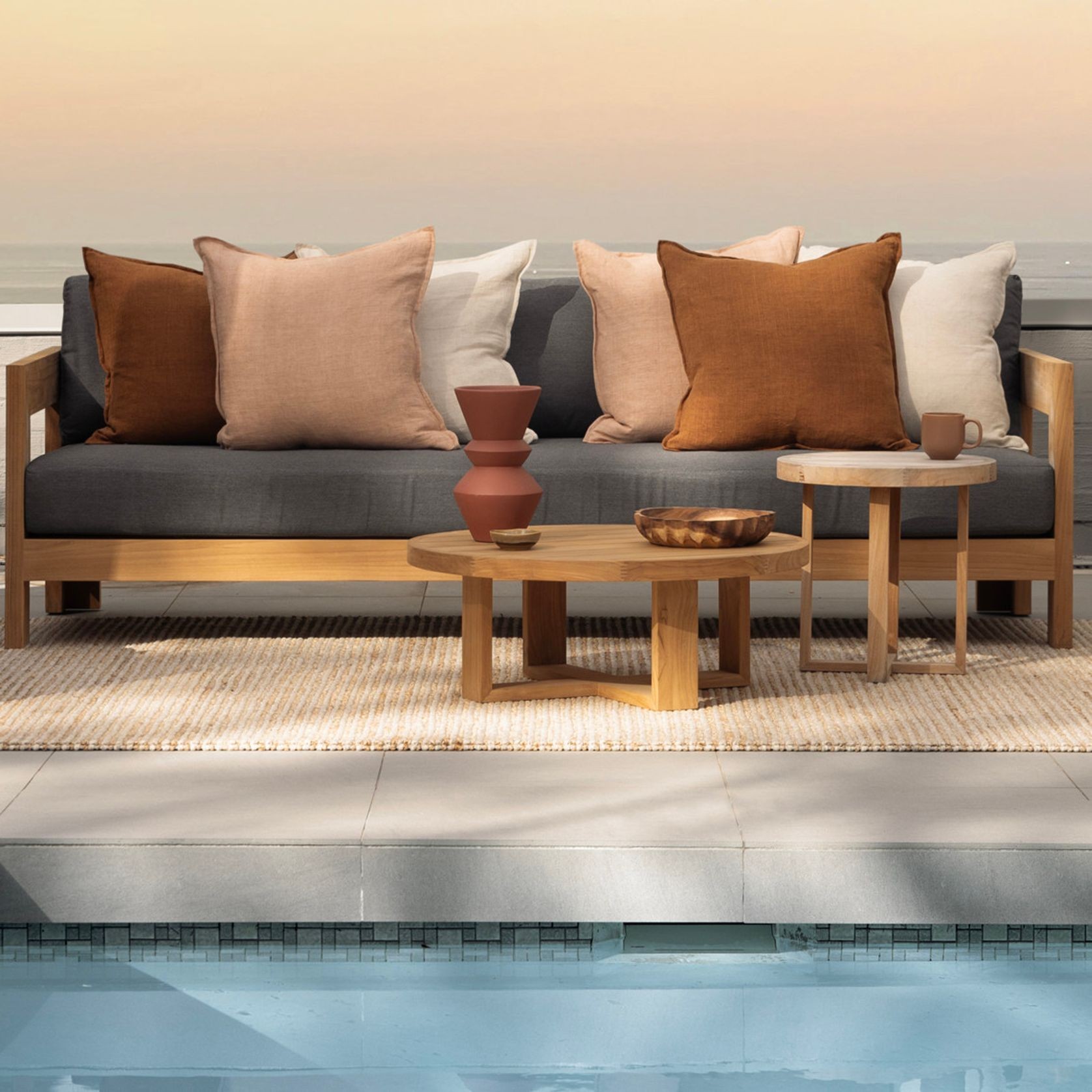 Pauanui Teak Outdoor Sofa Set gallery detail image