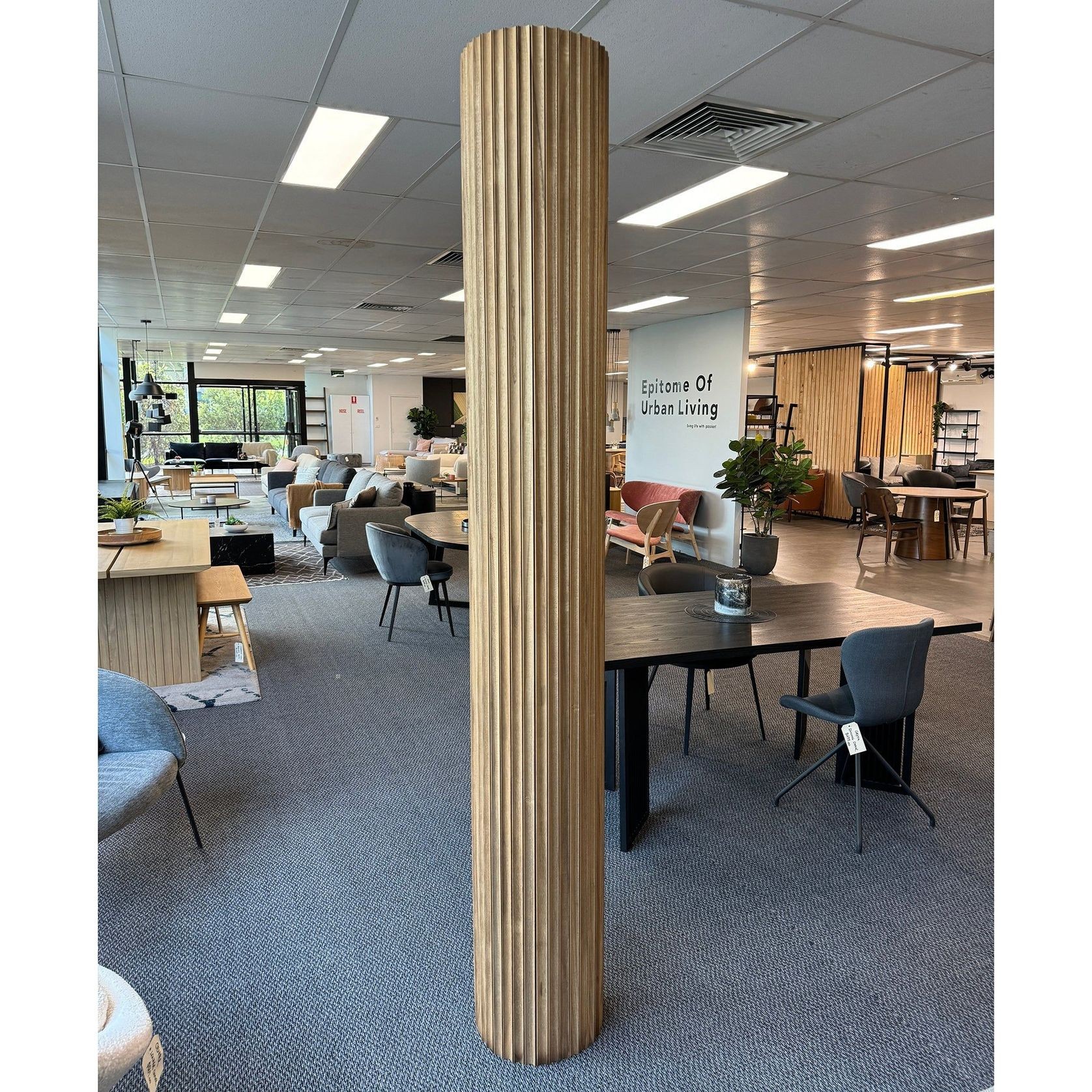 WOODFLEX Flexible Solid Paulownia Wood Slat Wall Panel - 2700mm x 600mm - Wave gallery detail image