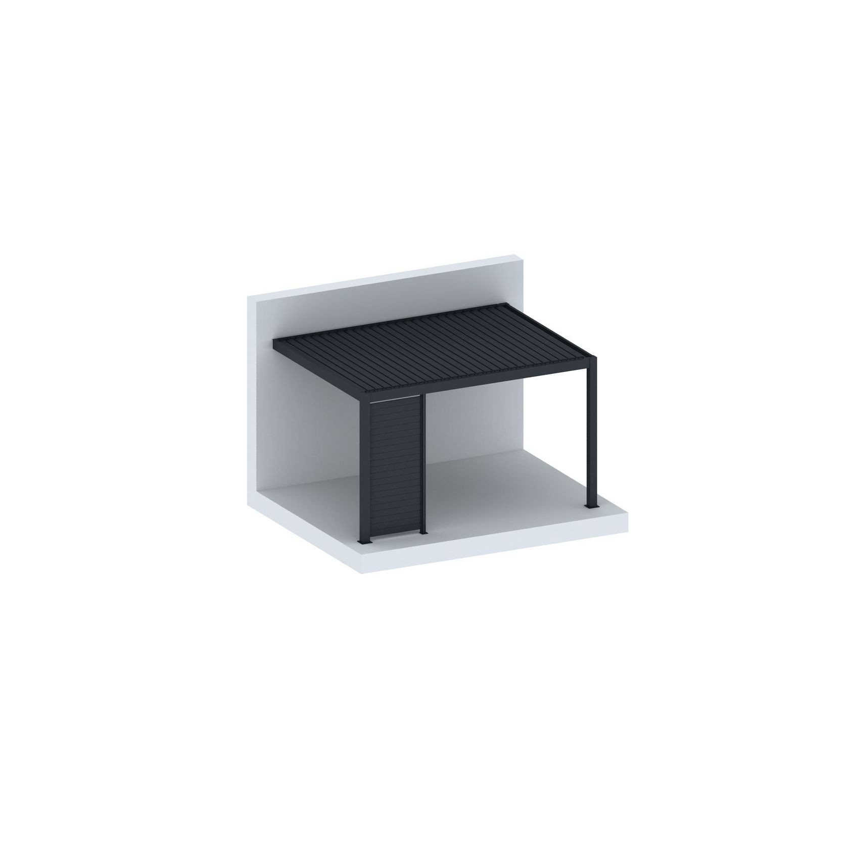 Caribbean Wall Mounted Pergola Tongue and Groove Privacy Screen gallery detail image