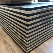 PHOENIX Executive Desk with Right Return 2.8M - Warm Oak & Black gallery detail image