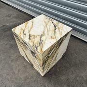 Cube Side Table - Viola Calacatta Marble | Natural Stone Co. gallery detail image