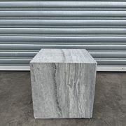 Cube Side Table - Veincut Blue Travertine | Natural Stone Co. gallery detail image