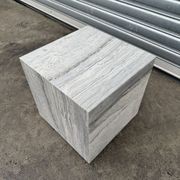 Cube Side Table - Veincut Blue Travertine | Natural Stone Co. gallery detail image