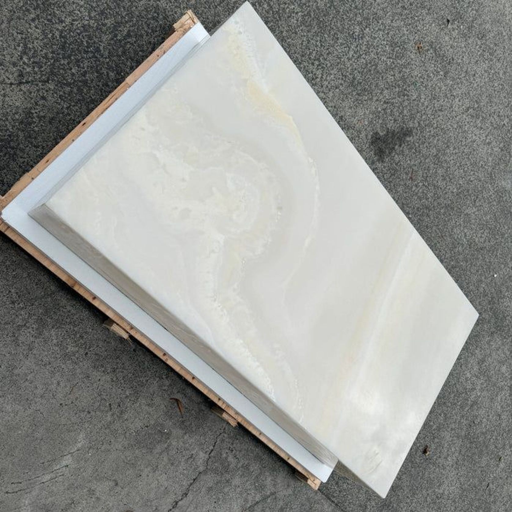 Block Coffee Table - White Onyx - Large | Natural Stone Co. gallery detail image