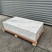 Block Coffee Table - Carrara Marble - Large | Natural Stone Co. gallery detail image