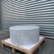 Rounded Coffee Table - Carrara Marble | Natural Stone Co. gallery detail image