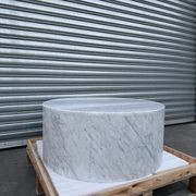 Rounded Coffee Table - Carrara Marble | Natural Stone Co. gallery detail image