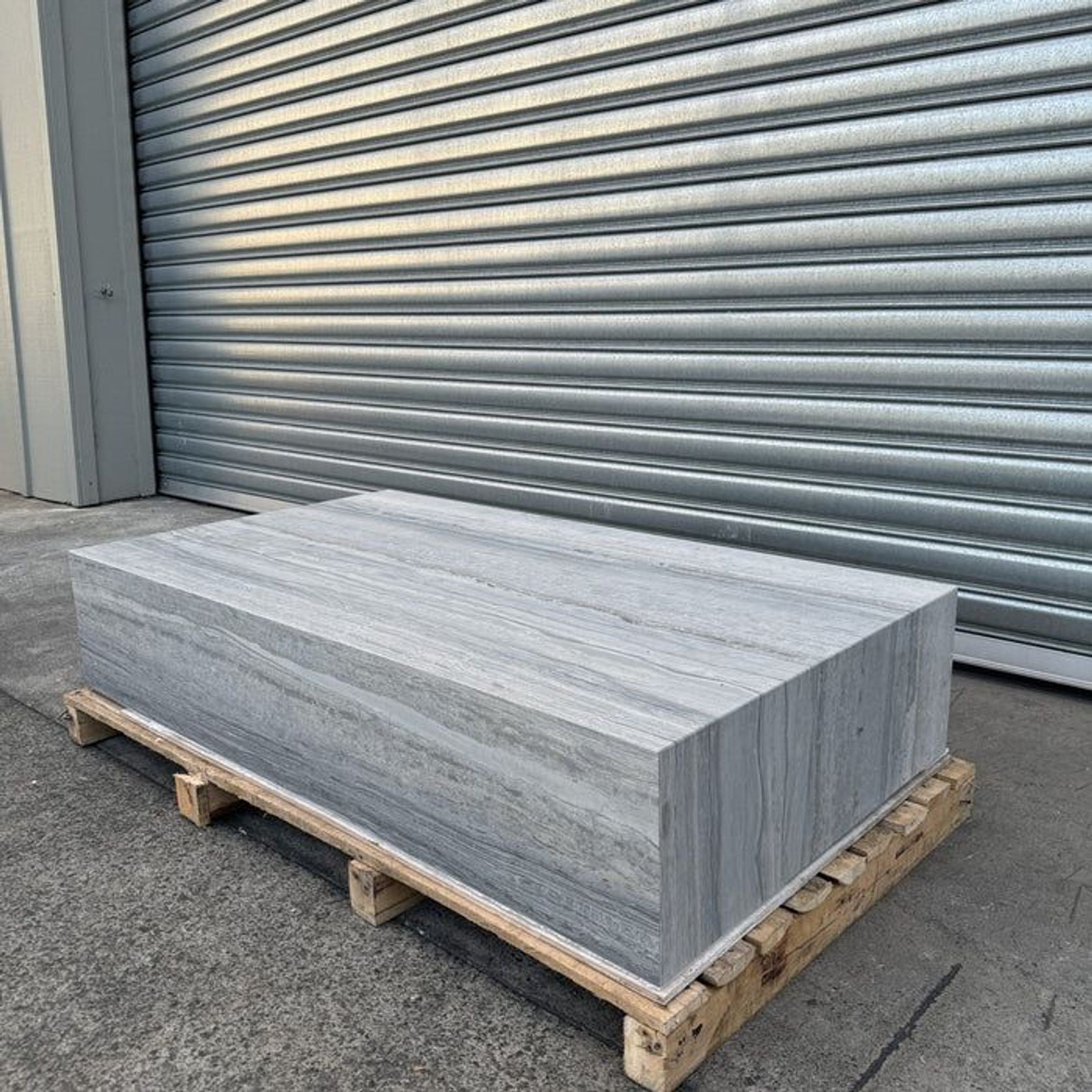 Block Coffee Table - Blue Travertine - Large | Natural Stone Co. gallery detail image