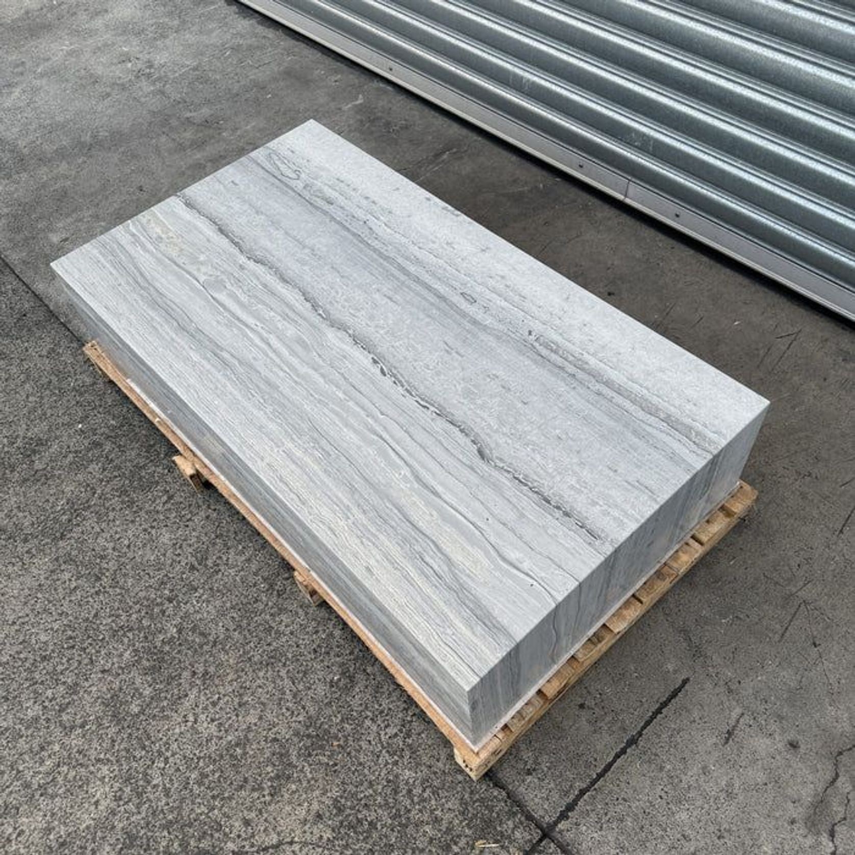 Block Coffee Table - Blue Travertine - Large | Natural Stone Co. gallery detail image