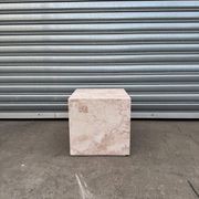 Cube Side Table - Rose Cream Marble | Natural Stone Co. gallery detail image